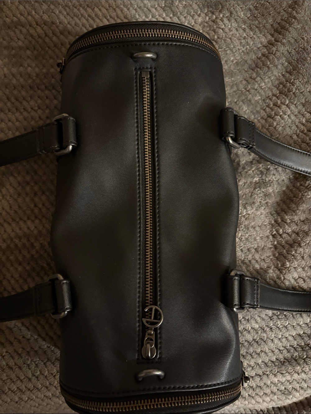 Telfar Black Leather Cylinder Shoulder Bag w/ dust bag - Picture 4 of 8